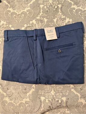 croft & barrow Men's Flat-Front Dress Pants in Blue